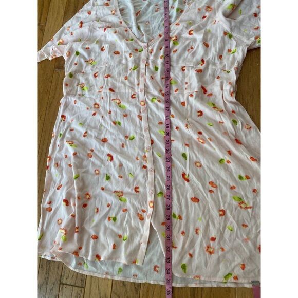 NWOT BP. Women's Plus Size 3X Floral Button-Front Lightweight short dress - Picture 8 of 8